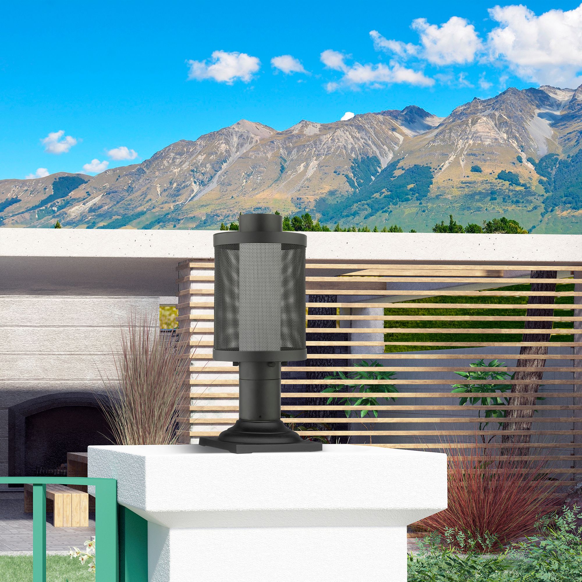 Nottingham 1 Light Textured Black Post Light