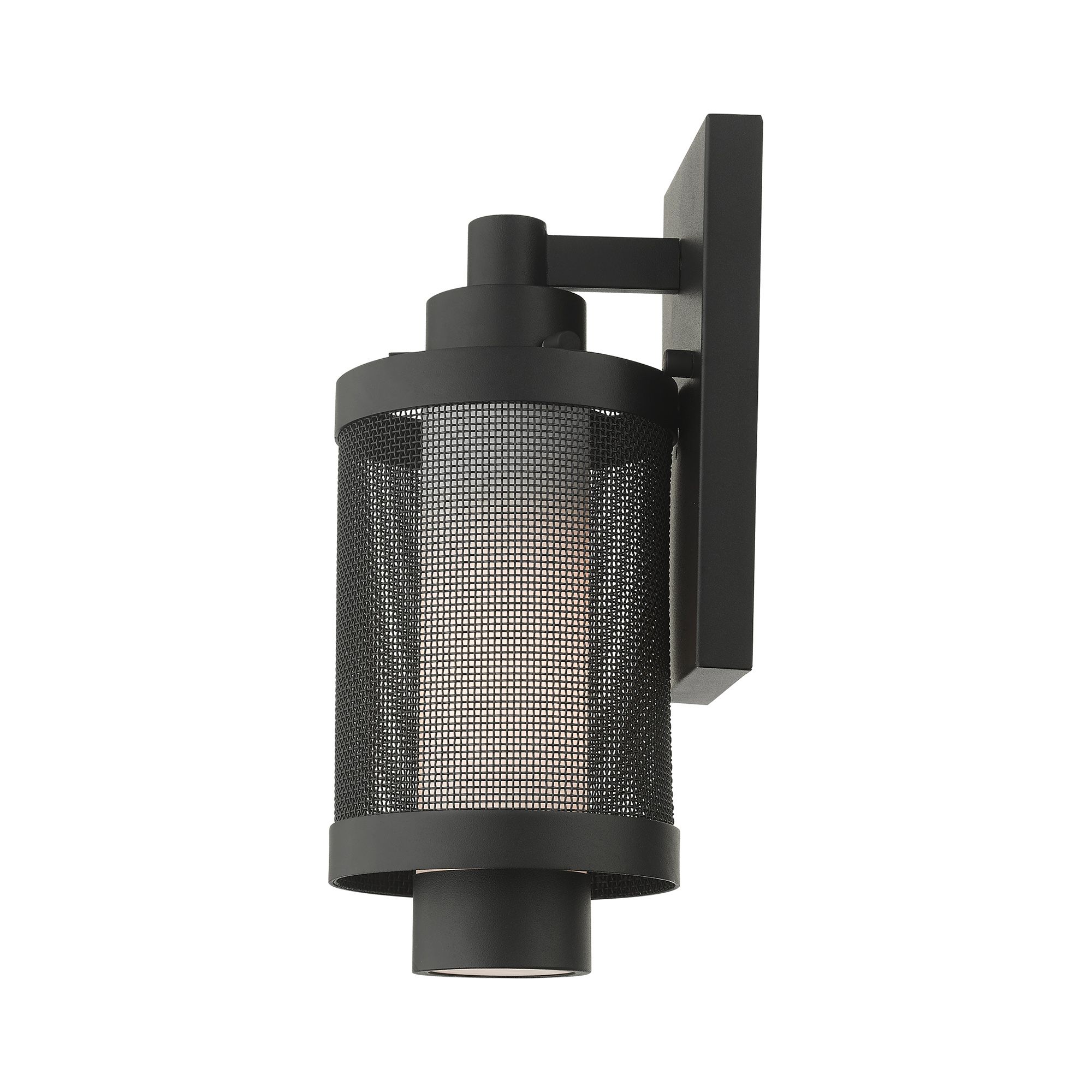 Nottingham 1 Light Textured Black Wall Lantern