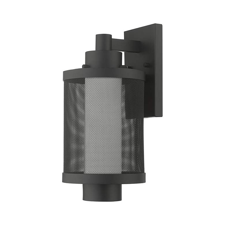 Image 4 Nottingham 1 Light Textured Black Wall Lantern more views