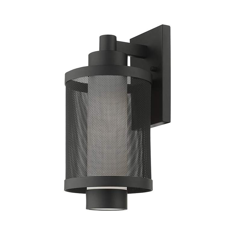 Image 6 Nottingham 1 Light Textured Black Wall Lantern more views