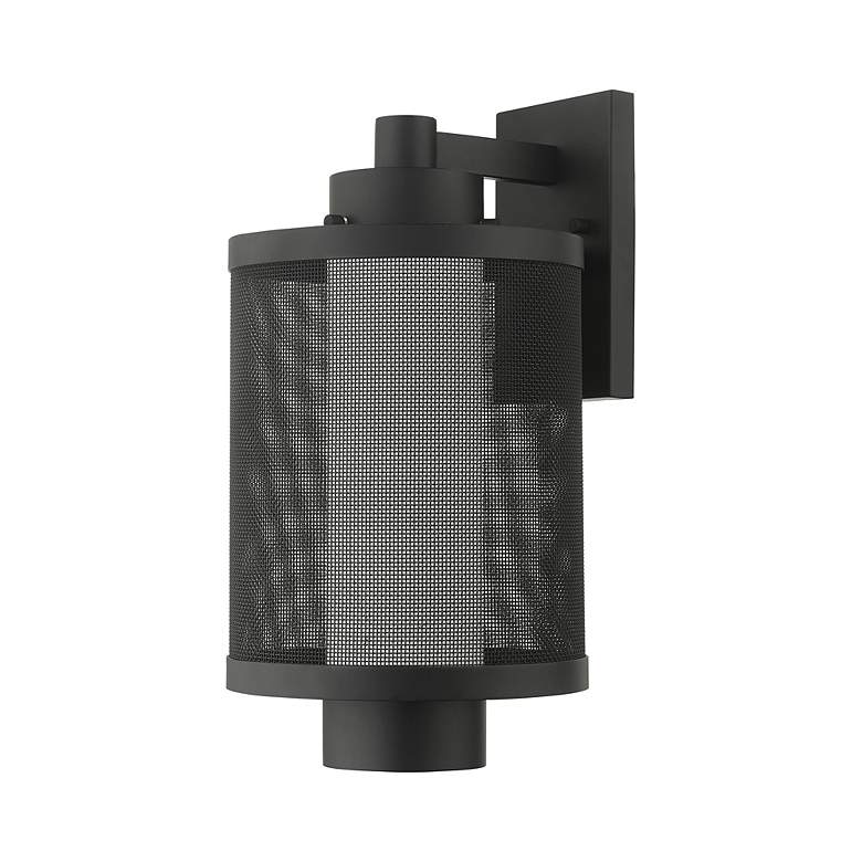 Image 4 Nottingham 1 Light Textured Black Wall Lantern more views