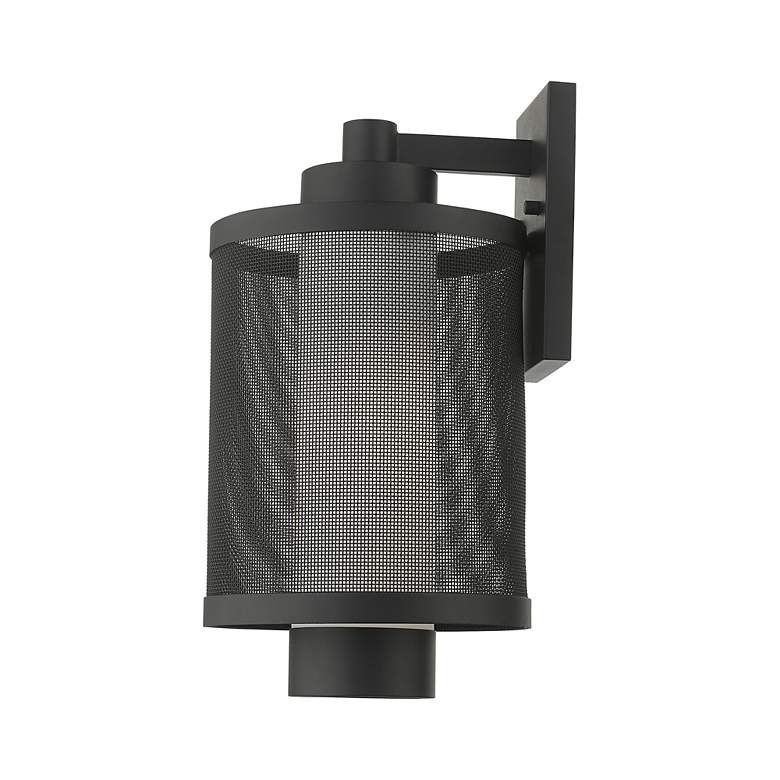 Image 7 Nottingham 1 Light Textured Black Wall Lantern more views