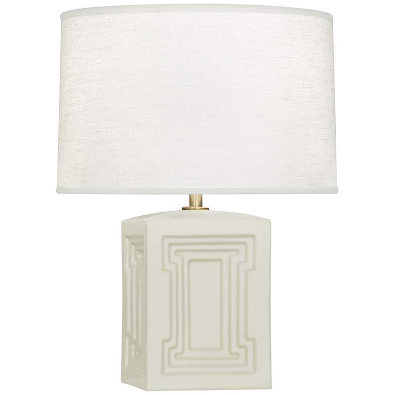 Image 1 Nottingham 18 1/4 inch High White Ceramic Accent Table Lamp