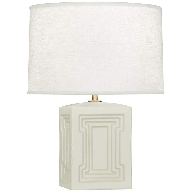 Image 1 Nottingham 18 1/4" High White Ceramic Accent Table Lamp