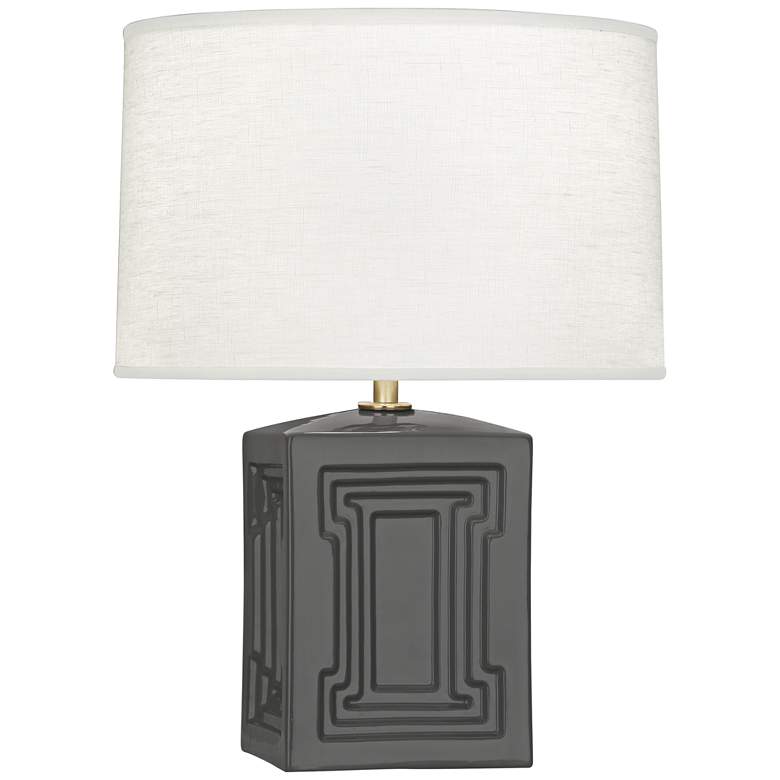 Image 1 Nottingham 18 1/4 inchH Black Ceramic Accent Lamp