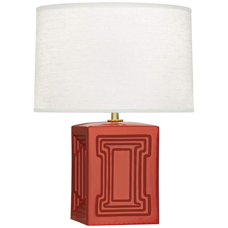 Image 1 Nottingham 18 1/4"H Red Ceramic Accent Lamp