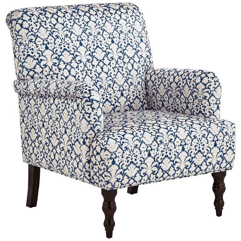 Image 3 Nottingham Blue and White Fabric Arm Chair