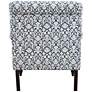 Nottingham Blue and White Fabric Arm Chair in scene