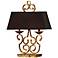 Nottingham Gold Leaf and Black 2-Light Table Lamp