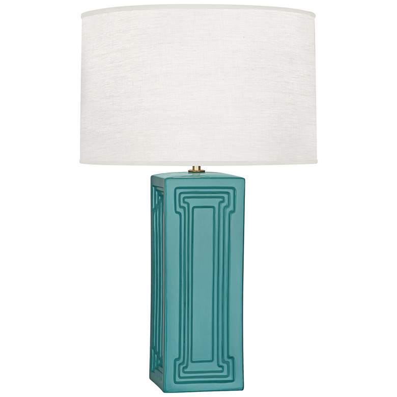 Image 1 Nottingham Mayo Teal Ceramic Table Lamp