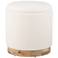 Notus Ecru Boucle Storage Ottoman with Wood Base