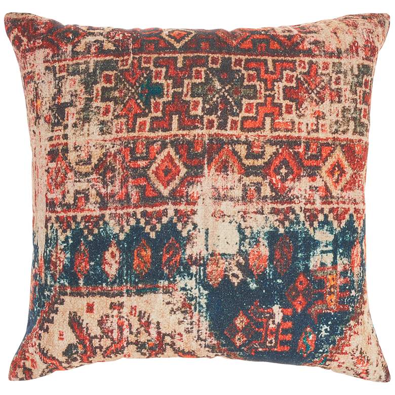 Image 2 Nourison 57 Grand Red Persian Print 20" Square Throw Pillow