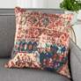 Nourison 57 Grand Red Persian Print 20" Square Throw Pillow