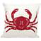 Nourison Beaded Crab 18" Square Outdoor Pillow