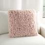 1_Nourison Blush Curly Shag 20" Square Indoor Throw Pillow