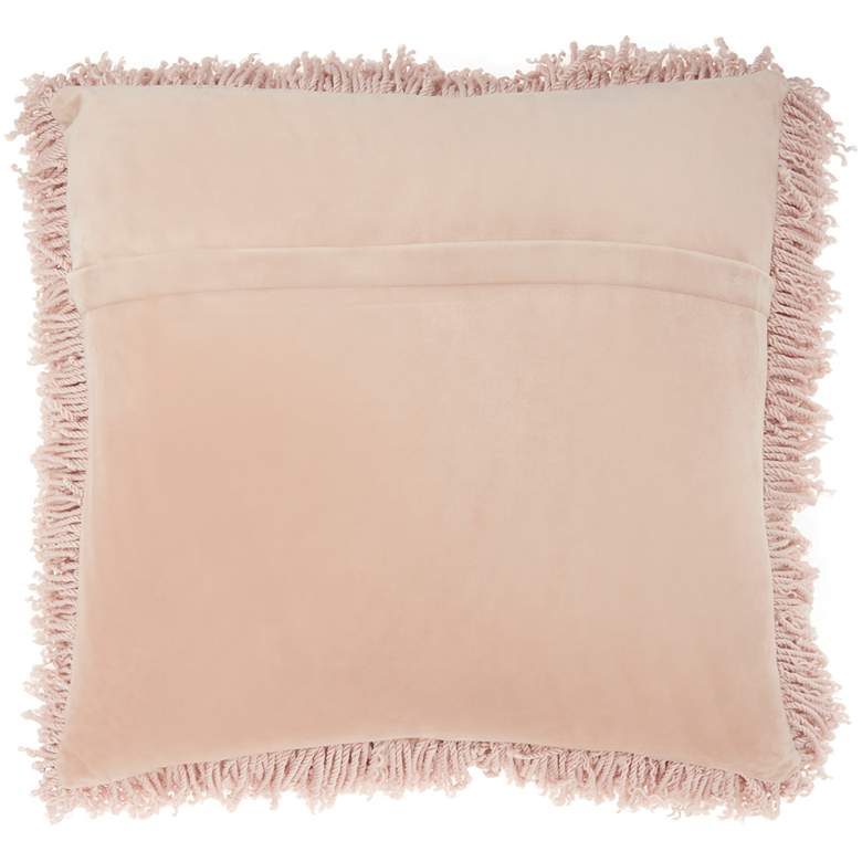 Image 4 Nourison Blush Curly Shag 20" Square Indoor Throw Pillow more views
