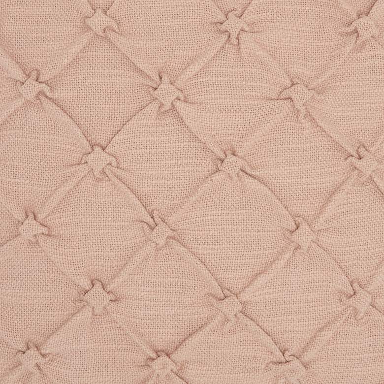 Image 3 Nourison Blush Pin Tucked 18" Square Indoor Throw Pillow more views