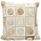 Nourison Circles in Squares 20" Wide Beige Pillow