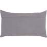 Nourison Dark Gray Metallic Florals 20" x 14" Indoor Throw Pillow