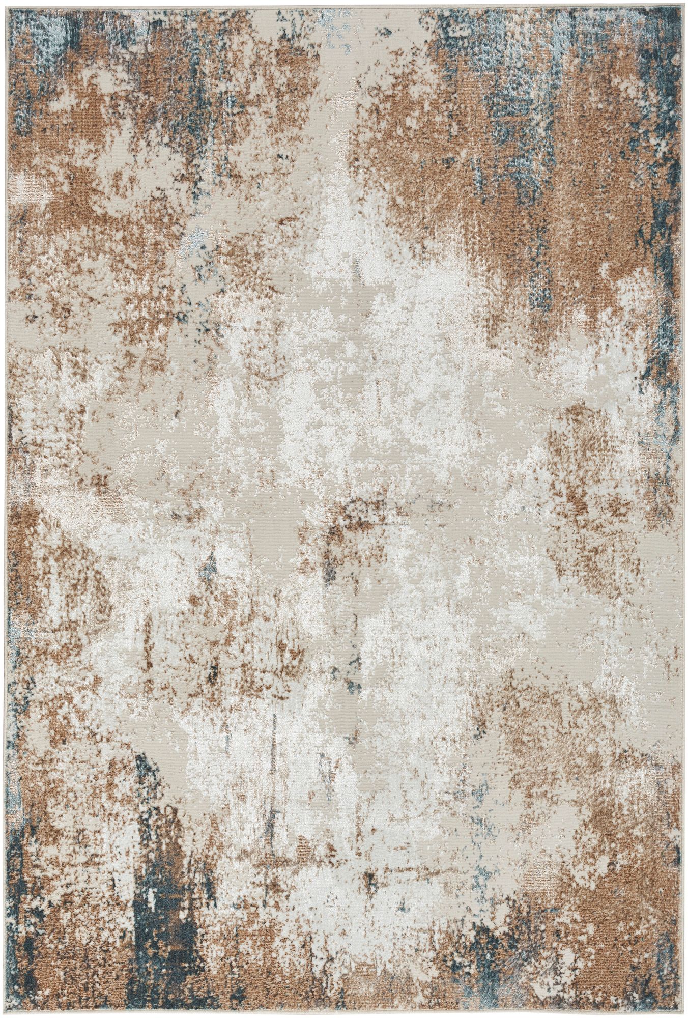 Image 2 Nourison Glitz 5'3"x7'3" Multi-Colored Taupe Area Rug