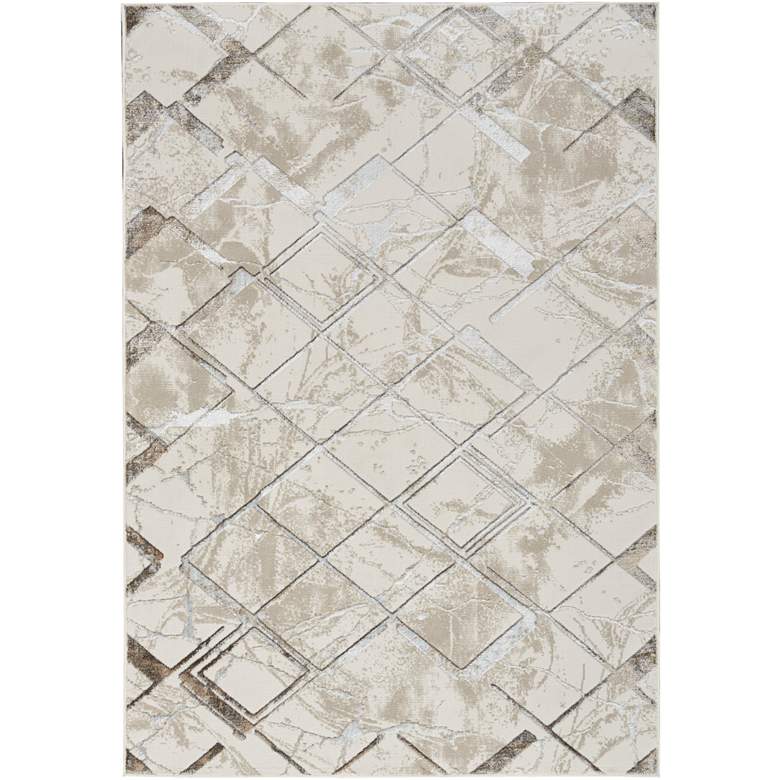 Image 2 Nourison Glitz GLZ02 5'3"x7'3" Ivory Gray Area Rug