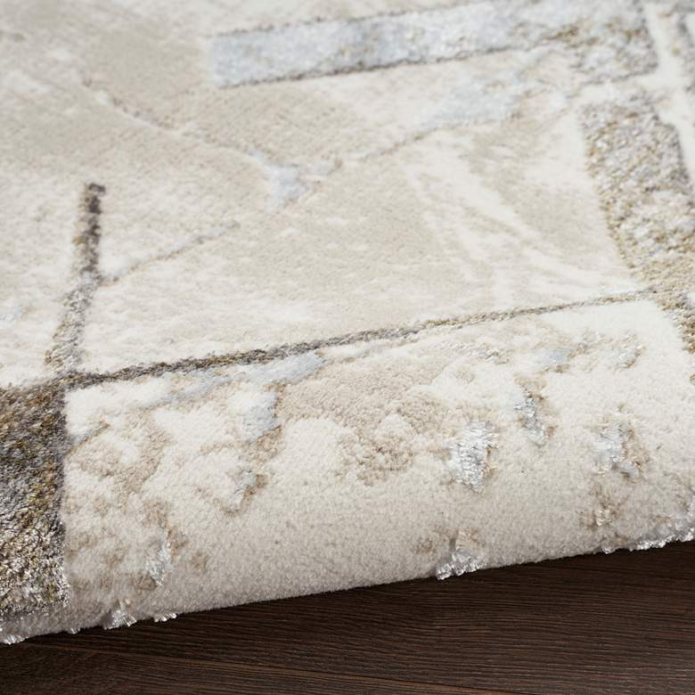 Image 6 Nourison Glitz GLZ02 5'3"x7'3" Ivory Gray Area Rug more views