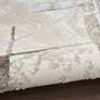 6_Nourison Glitz GLZ02 5'3"x7'3" Ivory Gray Area Rug more views