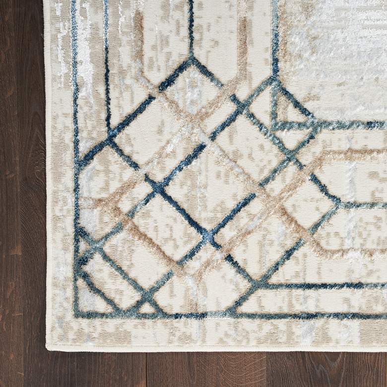 Image 3 Nourison Glitz GLZ03 5'3"x7'3" Ivory Taupe Area Rug more views