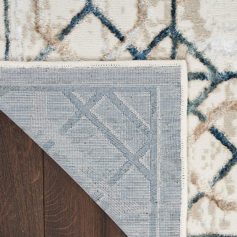 Image 4 Nourison Glitz GLZ03 5'3"x7'3" Ivory Taupe Area Rug more views