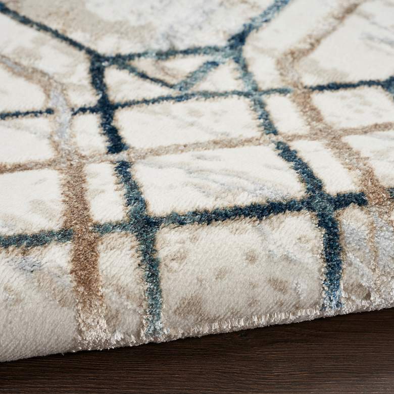 Image 6 Nourison Glitz GLZ03 5'3"x7'3" Ivory Taupe Area Rug more views