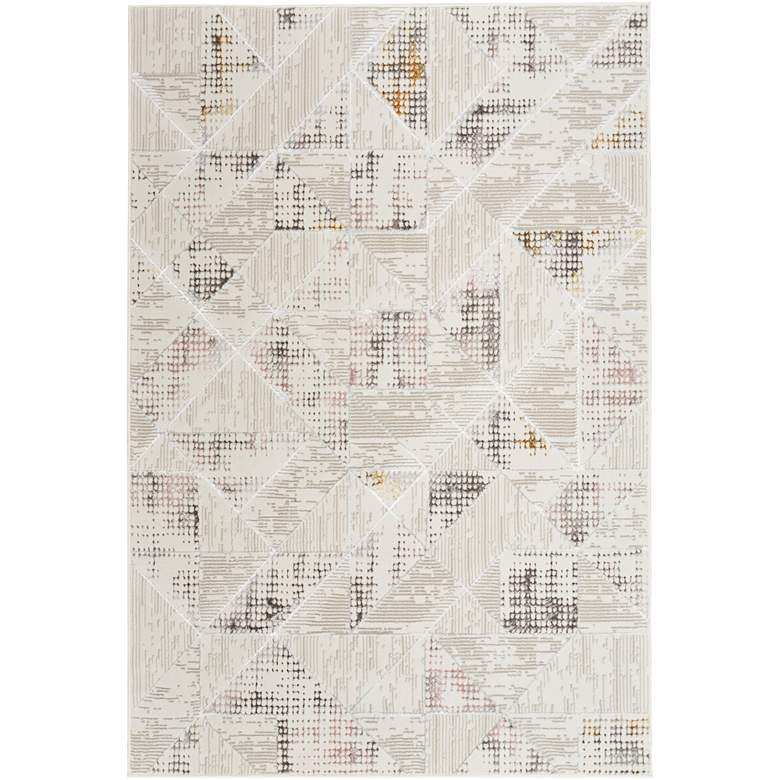 Image 2 Nourison Glitz GLZ04 5'3"x7'3" Multi-Color Ivory Area Rug