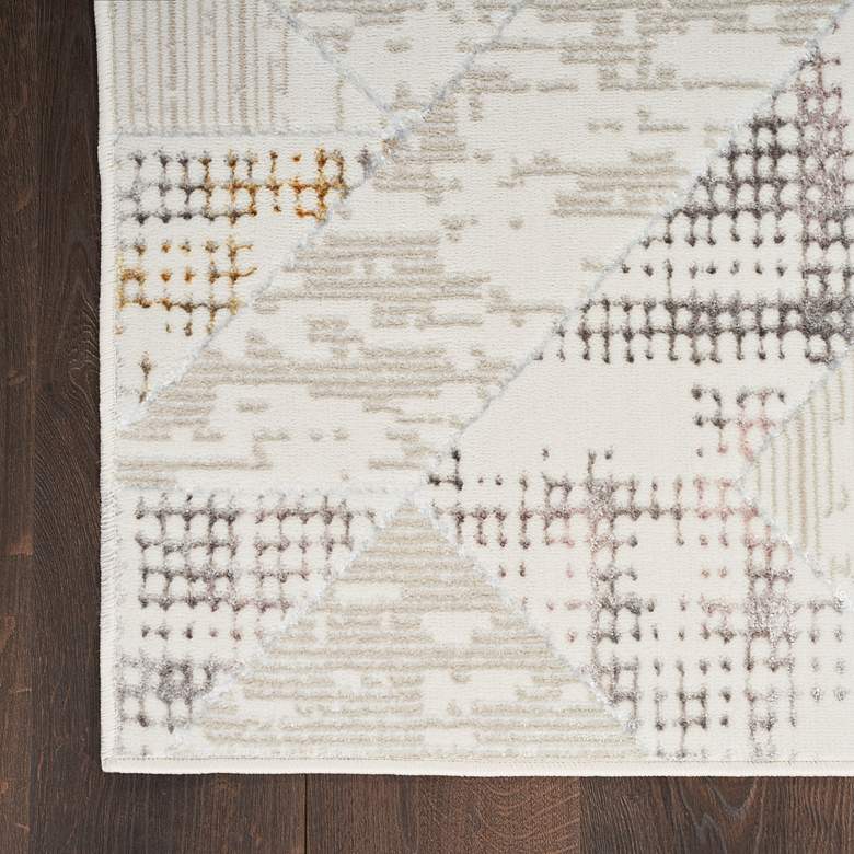 Image 3 Nourison Glitz GLZ04 5'3"x7'3" Multi-Color Ivory Area Rug more views