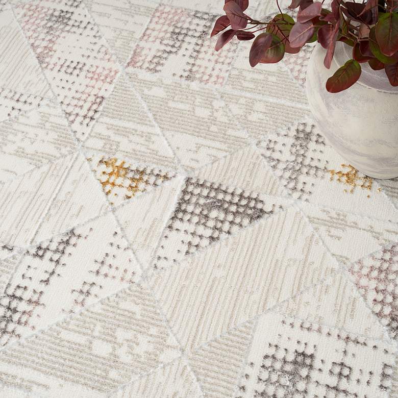 Image 5 Nourison Glitz GLZ04 5'3"x7'3" Multi-Color Ivory Area Rug more views