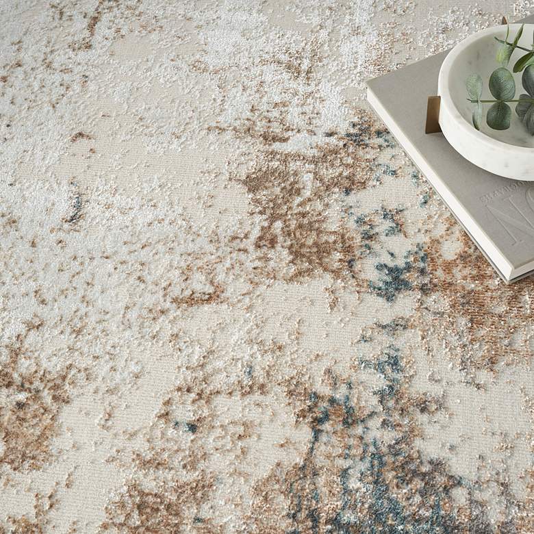Image 5 Nourison Glitz GLZ06 5'3"x7'3" Multi-Colored Taupe Area R more views