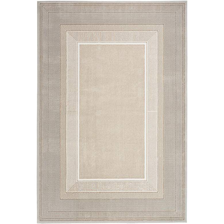 Image 2 Nourison Glitz GLZ07 5&#39;3 inchx7&#39;3 inch Ivory Rectangular Area Rug