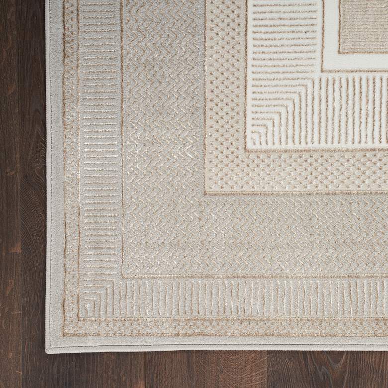 Image 3 Nourison Glitz GLZ07 5'3"x7'3" Ivory Rectangular Area Rug more views