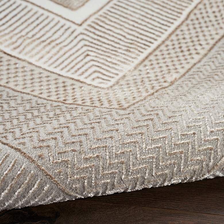 Image 6 Nourison Glitz GLZ07 5'3"x7'3" Ivory Rectangular Area Rug more views