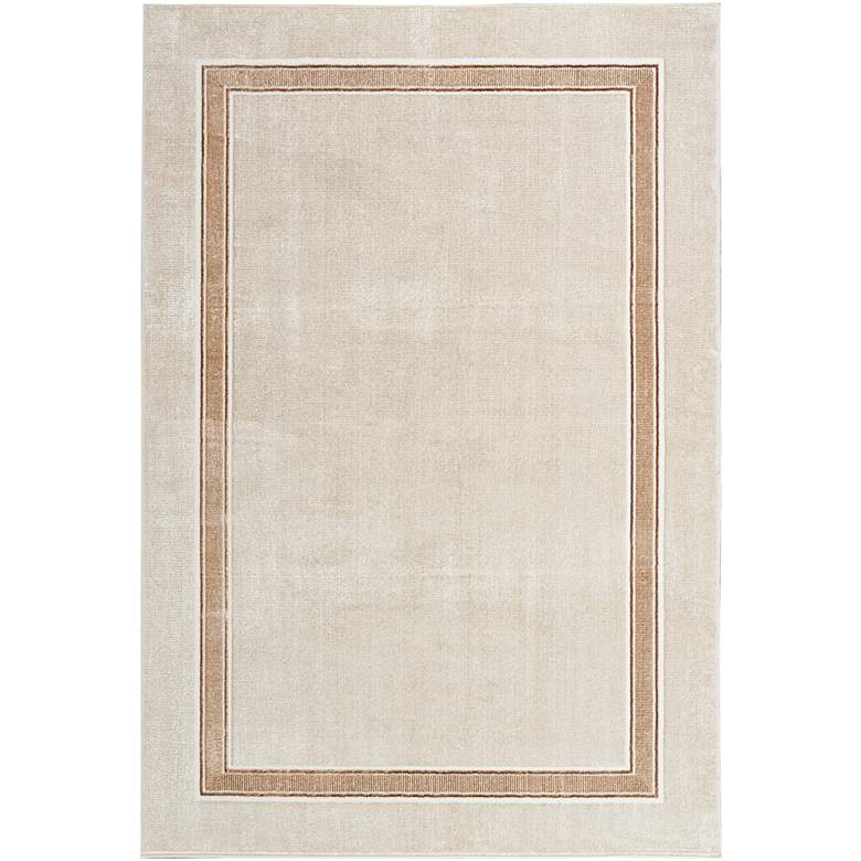 Image 2 Nourison Glitz GLZ08 5&#39;3 inchx7&#39;3 inch Ivory Cream Area Rug