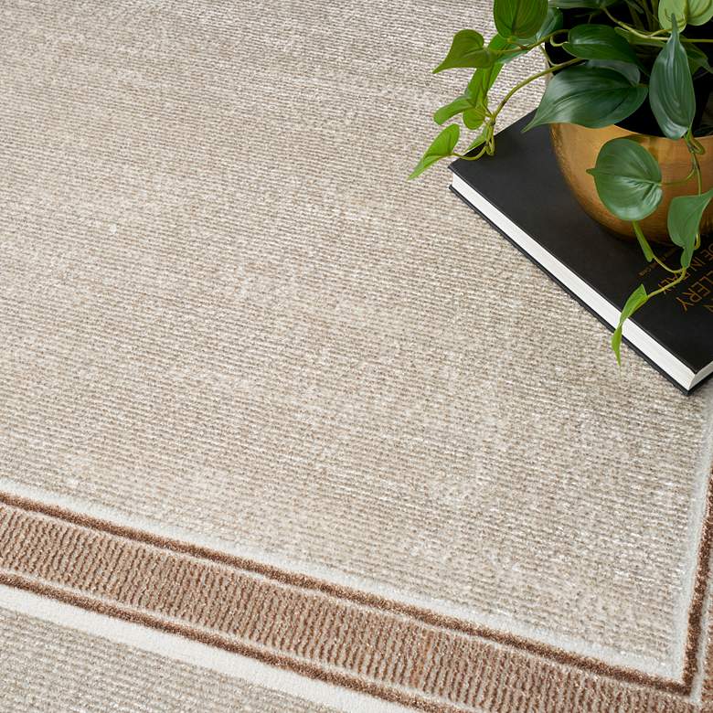 Image 5 Nourison Glitz GLZ08 5'3"x7'3" Ivory Cream Area Rug more views