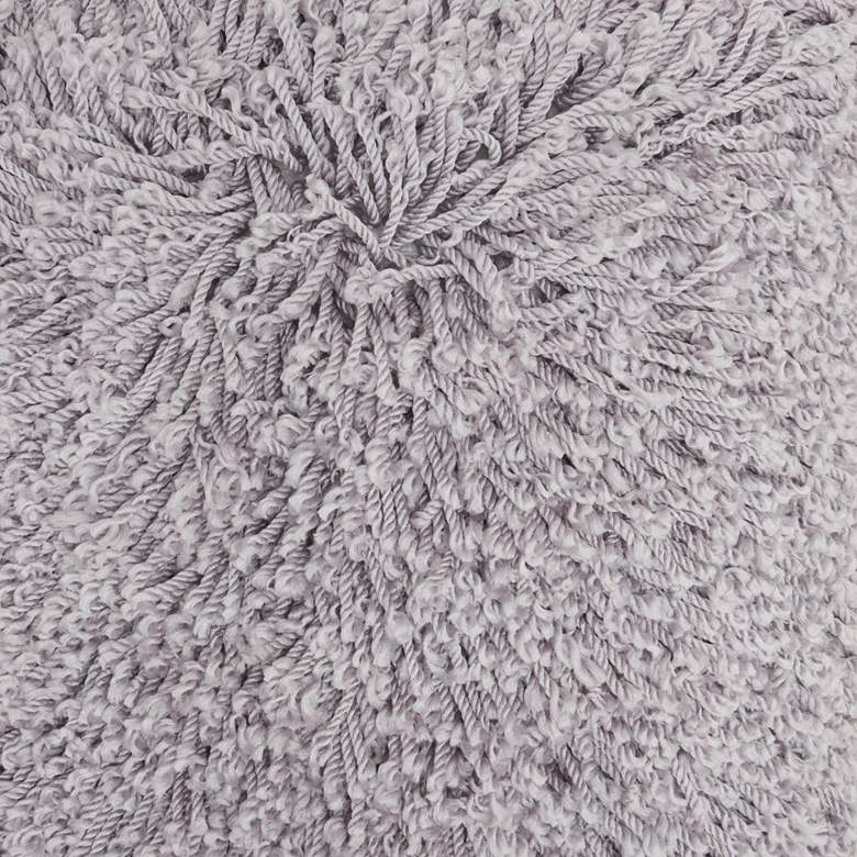 Image 3 Nourison Gray Curly Shag 20" Square Indoor Throw Pillow more views