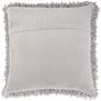 Nourison Gray Curly Shag 20" Square Indoor Throw Pillow