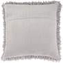 4_Nourison Gray Curly Shag 20" Square Indoor Throw Pillow more views