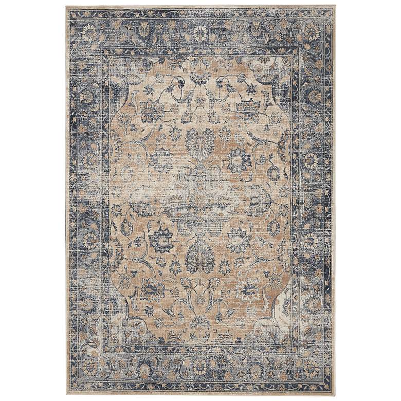 Image 2 Nourison Home Malta 5'3" x 7'7" Blue/Ivory Indoor Rug