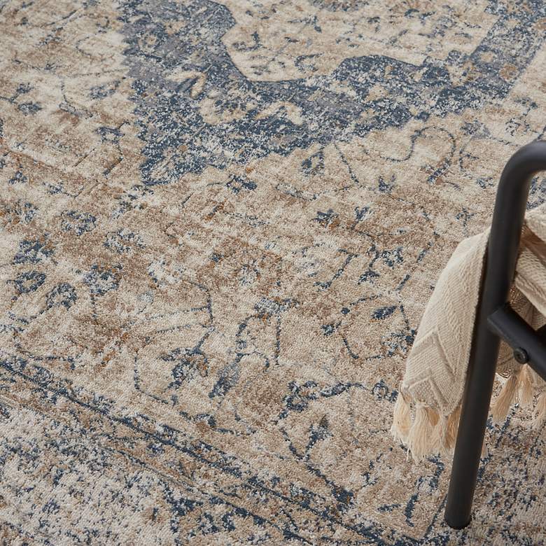 Image 6 Nourison Home Malta 5'3" x 7'7" Ivory/Blue Indoor Rug more views