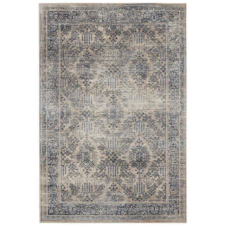 Image 2 Nourison Home Malta 5'3" x 7'7" Ivory/Blue Indoor Rug