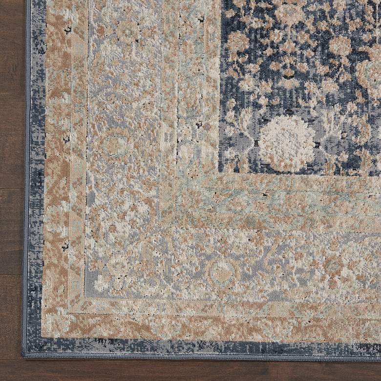 Image 3 Nourison Home Malta 5'3" x 7'7" Navy Bordered Indoor Rug more views