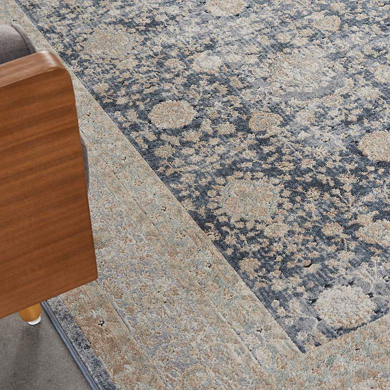 Image 5 Nourison Home Malta 5'3" x 7'7" Navy Bordered Indoor Rug more views