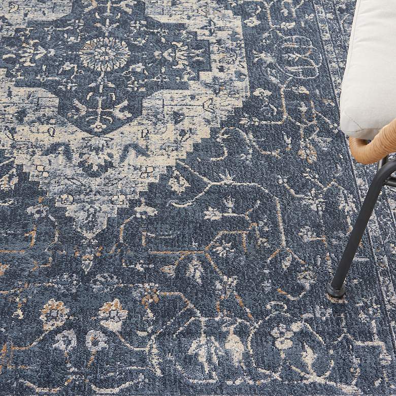 Image 5 Nourison Home Malta 5'3" x 7'7" Navy Indoor Rug more views