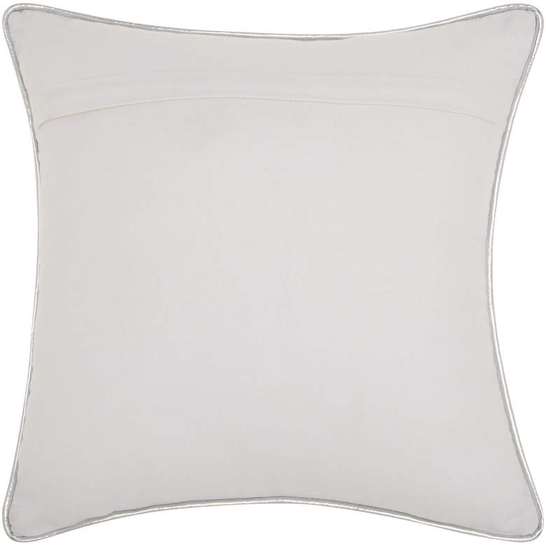 Image 2 Nourison Home White Beaded Hers 14" Square Indoor Throw Pillow more views