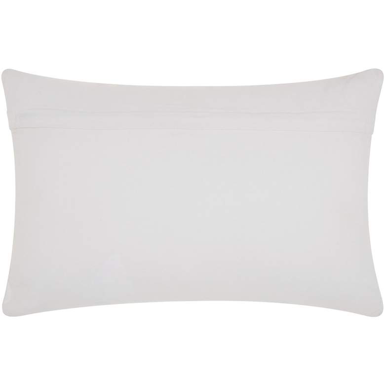 Image 2 Nourison Home White Beaded Trust 18" x 12" Indoor Throw Pillow more views